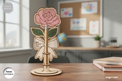Flowers Pen Holder Laser Cut Bundle | Glowforge | SVG Product Image 8