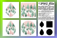 Holiday Cheer Tree Car Coaster Sublimation Product Image 1