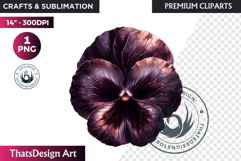Moody Rose Gold &amp; Mauve Flowers PNG, Dark Romance Clipart Product Image 1