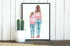 Family clipart of 5 people Product Image 6