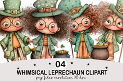 Whimsical Leprechaun Clipart Watercolor png Product Image 2