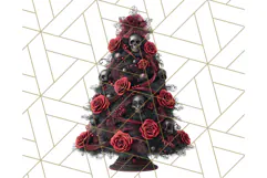 Gothic Christmas Clipart Dark Holiday PNG, Dark Christmas Product Image 4