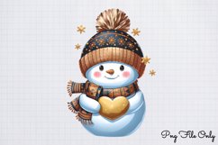 Golden Snowman Sublimation Clipart Bundle PNG Product Image 12