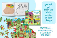 Funny dwarfs clipart, seamless patterns, designs Product Image 8