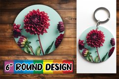 Blossom Burst PNG: Sublimation Keychain Product Image 1
