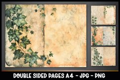 4 Vintage Double Sided Junk Journal Page Product Image 1