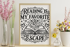 Reading Is My Favorite Escape Svg, Book Lover Svg. Product Image 9