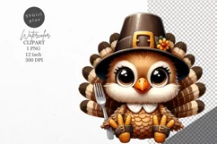 Autumn clipart, Turkey clipart, Thanksgiving clipart Product Image 1