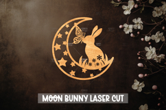 9 Moon Bunny Laser Cut Design I Bunny Paper cut Product Image 9
