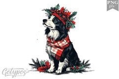 Christmas Dog Clipart Design - High Quality 300 Dpi Product Image 1