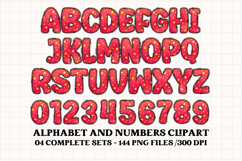 Christmas Alphabet png clipart, christmas letters doodle Product Image 2