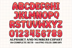 Christmas Alphabet png clipart, christmas letters doodle Product Image 2