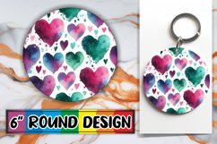 Radiant Sublimation Coasters PNG, Heart Product Image 1