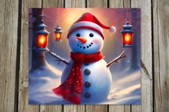 Christmas snowman | Xmas Skinny tumbler sublimation design P Product Image 4