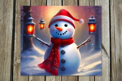 Christmas snowman | Xmas Skinny tumbler sublimation design P Product Image 4