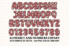 Christmas Alphabet png clipart, christmas letters doodle Product Image 2