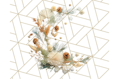 Whimsy Winter Florals Clipart PNG, Christmas Png Clipart Product Image 4