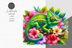 Chameleon clipart, Tropic sublimation Product Image 1