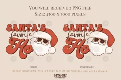 Santa's Favorite Ho Sublimation | Retro Christmas PNG Product Image 2