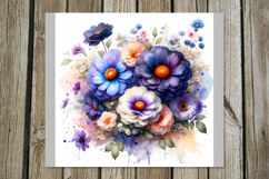 Watercolor Flowers | 4 gentle tumbler Sublimation designs P2 Product Image 4