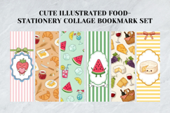Cute Illustrated Food &amp; Stationery Collage Bookmark Set Product Image 8