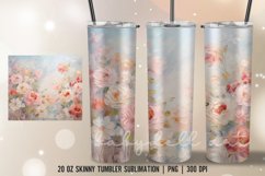 Valentine Rose Tumbler Wrap Sublimation|Skinny Tumbler Product Image 2