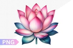 Lotus Sublimation - Clipart PNG Design Product Image 1