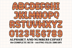 Fall Autumn Alphabet png clipart, fall autumn letters doodle Product Image 2