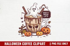 Halloween Coffee Clipart Sublimation PNG Product Image 1
