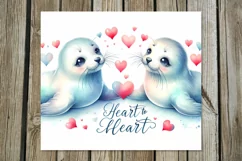 Valentine animals | cute seal Skinny tumbler design Product Image 4