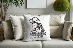 Horse head cowboy hat svg cut file, love horses svg, png Product Image 7