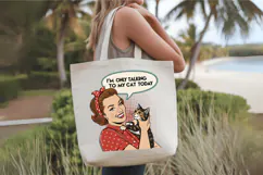 I'm only talking to my cat today PNG Sublimation Design Product Image 8