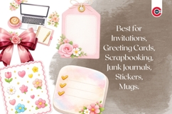 Romantic Blush Floral Planner &amp; Digital Business Clipart Product Image 6
