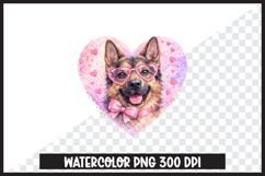 10 Valentine Dogs in Heart Frame Cute Watercolor Cliparts Product Image 9