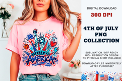 America Sketch Liberty PNG | Patriotic Graffiti DTF Product Image 7