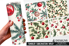 Christmas Tree Tumbler Wrap| Christmas Tumbler Wrap Design Product Image 1