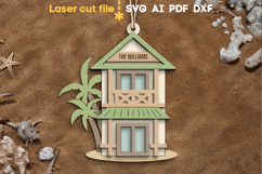 Beach Houses Ornaments SVG laser cut files for Glowforge Product Image 8