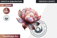 Pink Rose Gold flower Clipart, Abstract Flowers Wedding PNG Product Image 1