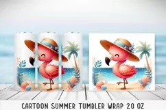 Summer cartoon Tumbler Wrap|PNG, 20 oz. Product Image 5
