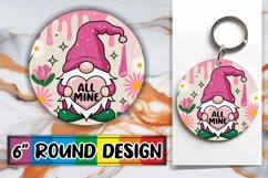 Blissful Keychain Sublimation PNG, Valentines Product Image 1