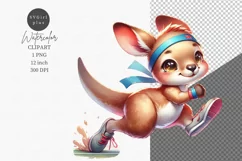 Athletes clipart, Kangaroo clipart, Sport sublimation Product Image 1