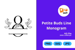 Petite Buds Line Monogram Product Image 1