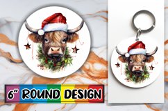 Festive Spirit Round Christmas Sublimation Product Image 1