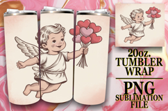 Cheerful Reflections 20oz tumbler wrap, Cupid Product Image 1