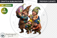 Spring Blossom Gnomes Cliparts Fantasy graphics scrapbooking Product Image 1