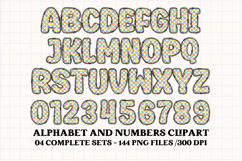 Whimsical Alphabet &amp; Numbers Clipart PNG 300 DPI Product Image 2