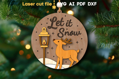 Christmas Ornaments Bundle SVG laser cut files for Glowforge Product Image 8