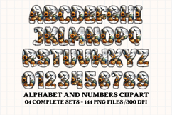 Halloween Alphabet png clipart, halloween letters doodle Product Image 2