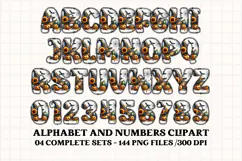Halloween Alphabet png clipart, halloween letters doodle Product Image 2