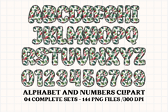Christmas Alphabet png clipart, christmas letters doodle Product Image 2